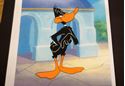 Picture of DAFFY DUCK ANIMATION CEL AND BACKGROUND 8.5X11 MINT CONDITION.