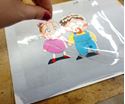 Picture of JAPANESE ANIME "2 Babies" COLORFUL CELS 10.5X9 A1; B2  W BACKGROUND 14X10 . COLLECTIBLE. GOOD CONDITION. NOTE - 2 CELS STICK TOGETHER. 