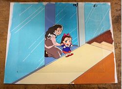 Picture of JAPANESE ANIME CEL 10.5X9 W BACKGROUND 13.5X10 COLORFUL GOOD CONDITION. COLLECTIBLE .