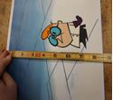 Picture of DEXTER LABORATORY "DEXTER" CEL 11X8.5 WITH BACKGROUND COLORFUL COLLECTIBLE MINT CONDITION. 