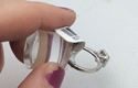 Picture of 14kt white gold engagement ring with 28 round and 1 princess cut diamond 1 carat total weight size 7 total  weight 3.5 gr .827714-1.