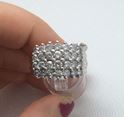 Picture of 14kt white gold ring size 10 9.4 gr with 28 round diamonds 3 carat total . 848014-