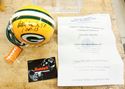 Picture of REGGIE WHITE HAND SIGNED PACKET MINI HELMET RIDDELL MINT COLLECTIBLE. WITH COA. 