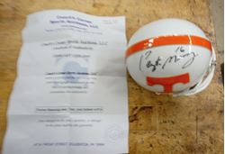 Picture of PEYTON MANNING #16 AUTO TENN MINI HELMET SIGNED WITH COA RIDDELL MINT CONDITION.COLLECTIBLE.