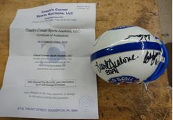 Picture of 2001 HAWAII PRO-BOWL EX. AUTO MINI HELMET BY 5W/E/GEORGE,M.MALONE RIDDELL MINT . WITH COA.COLLECTIBLE.THERE ARE 5 SIGNATURES I ONLY HAVE THE COA FOR 1 