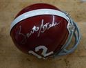 Picture of BART STAR SIGNED MINI HELMET WITH COA RIDDELL MINT CONDITION. COLLECTIBLE. WITH PLASTIC CASE AND COA . COA # GV307634. 