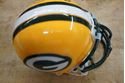 Picture of BRETT FAVRE SIGNED MINI HELMET WITH CASE; COA; AND FOOTBALL CARD MINT COLLECTIBLE. 
