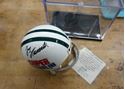 Picture of JOE NAMATH SIGNED SUPER BOWL JETS 16 COLTS 7  MINI HELMET WITH COA COLLECTIBLE