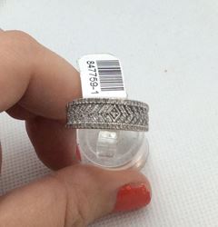 Picture of 10kt white gold fancy diamond band with 129 small round diamonds 0.50 carat 4.5 gr 847759-1 