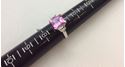 Picture of 10kt white gold ladies ring size 7 4.5 gr with pink stone and 2 white stones mint pre owned 793753-1 