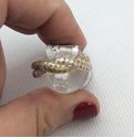 Picture of 14kt yellow gold ladies ring size 6.5 with 46 diamonds ( 0.25 carat ) 3.2 gr pre owned mint 836609-1 