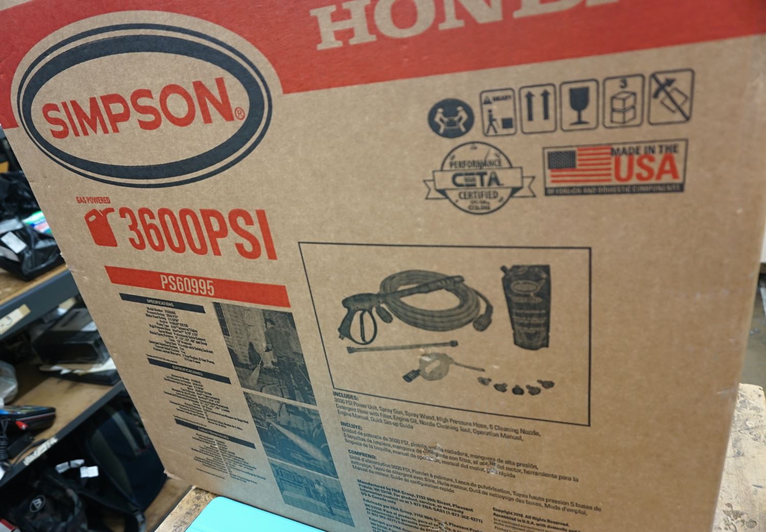 Cash USA Simpson Powershot 3600 PSI 2.5 GPM Pressure Washer