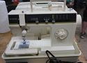 Picture of Vintage Metal Heavy Duty Singer 6212C Sewing Machine with Foot Pedal USED. TESTED. IN A GOOD WORKING ORDER.  VERY GOOD CONDITION. VINTAGE. WITH FOOT PEDAL; CASE; MANUAL . PLEASE LOOK AT ALL THE PICTURES. 
