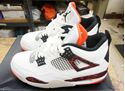 Picture of AIR JORDAN 4 RETRO WHITE BLACK BRIGHT 308497-116 US MENS SZ 8 NEW WITH BOX.