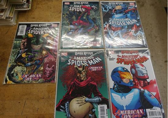 Picture of LOT 5 DARK REIGN THE AMAZING SPIDER MAN AMERICAN SON 1-5 MARVEL COMICS MINT CONDITION. COLLECTIBLE.