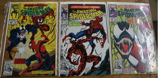 Picture of LOT 3 MARVEL COMICS THE AMAZING SPIDER MAN 362 MAY 1992; 363 JUNE 1992; 361 APRIL 1992. MINT CONDITION. COLLECTIBLE.