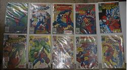 Picture of LOT 10 THE AMAZING SPIDER MAN COMICS MARVEL 373 LATE JANUARY; 374 FEBRUARY; 375 MARCH; 376 APRIL; 377 MAY; 378 JUNE; 386 FEBRUARY; 382 OCTOBER; 380 AUGUST; 379 JULY. MINT CONDITION COLLECTIBLE. 