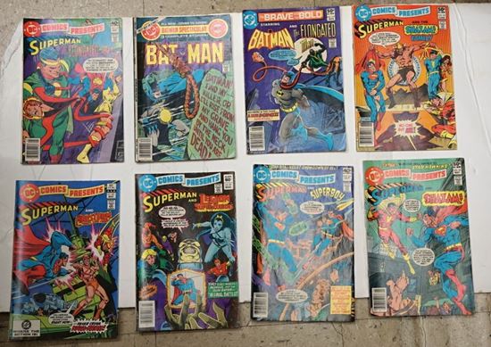 Picture of LOT 8 DC COMICS BATMAN  NO 177 AUGUST ;SUMMER 178 & SUPERMAN NO 43 MARCH; NO 21 MAY; NO 34 JUNE; NO 45 MAY; NO 14 OCTOBER; NO 33 MAY. MINT CONDITION. COLLECTIBLE.