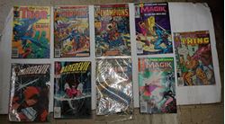 Picture of LOT 9 MARVEL COMICS DAREDEVIL 256 JULY; 255 JUNE; THOR 343 MAY; THE CHAMPION 16 NOVEMBER; 14 JULY; MAGIK 2 JANUARY; 1 DECEMBER;THE THING 70 DECEMBER; 26 APRIL. VERY GOOD CONDITION. COLLECTIBLE. 