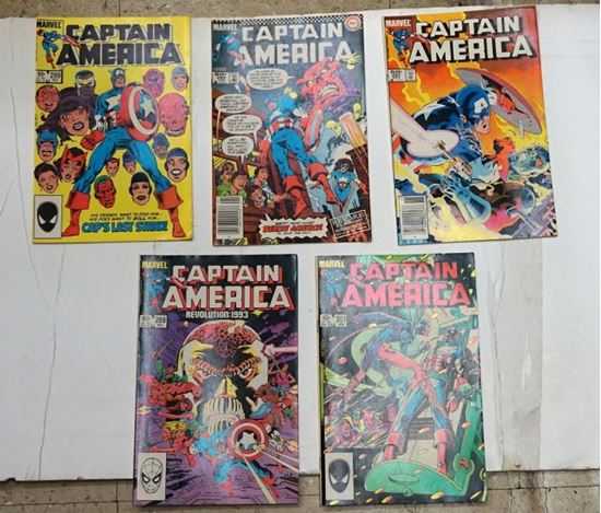 Picture of LOT 5 MARVEL COMICS CAPTAIN AMERICA 301 JAN ;288 DEC ; 287 NOV; 289 JAN ;299 NOV. VERY GOOD CONDITION. COLLECTIBLE.