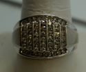 Picture of 10kt white gold ring size 10.25 with 56 small round diamonds (1 carat ) 6.2 GR MINT CONDITION. 840012-1. 