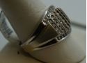 Picture of 10kt white gold ring size 10.25 with 56 small round diamonds (1 carat ) 6.2 GR MINT CONDITION. 840012-1. 