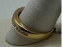 Picture of 1O KT YELLOW GOLD  WEDDING BAND WITH 13 ROUND DIAMONDS 0.25PTS  3.0GR GOOD CONDITION. PRE OWNED. 843206-1 