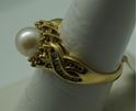 Picture of 14KT YELLOW GOLD RING SIZE 7 W ROUND DIAMONDS 0.50PTS AND 7MM PEARL 4.3GR. PRE OWNED. VERY GOOD CONDITION. 851001-2.