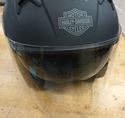 Picture of HARLEY DAVIDSON MOTORCYCLE HELMET BLACK W LIFT FACE SHIELD; SUN PROTECTION.SMALL. PRE OWNED. VERY GOOD CONDITION. 