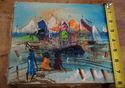 Picture of OIL PAINTING " PICTURE OF THE PORT " 10' BY 8' FREE SHIPPING