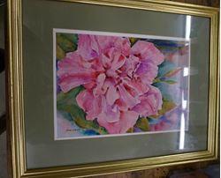 Picture of WATERCOLOR PAINT BY ARTIST MARGARET G JONES "FLOWERS" 17 x 21 FREE SHIPPING