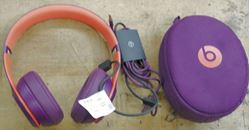 Picture of BEATS HEADPHONES SOLO 3  WITH WIRES AND CASE A1796 USED VERY GOOD CONDITION 851290-1 