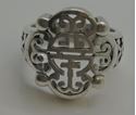 Picture of STERLING SILVER 925 FILIGREE DESIGN RING SIZE 6.5 6.6GR PRE OWNED. GOOD CONDITION.