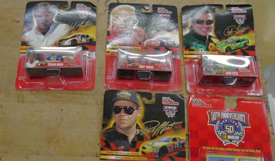 Picture of LOT 5 RACING CHAMPIONS CARS STERLING MARLIN; RICK MAST; RICKY GRAVEN;CHAD LITTLE. NEW. COLLECTIBLE. NEVER BEEN OPEN. 