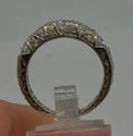 Picture of 18kt white gold ring size 6.5 with 1 carat round diamonds 5.1gr very good condition. pre owned  852076-1
