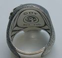 Picture of DAVID YURMAN LARGE SKULL STERLING SILVER RING WITH 18KT WAVES DESIGN SIZE 10.  31.2 GRAMS. PRE OWNED. VERY GOOD CONDITION. 852263-1. 