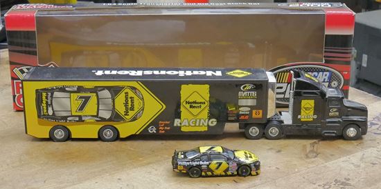 Picture of NASCAR 2000 1:64 DIECAST ITEM # 93401 NATIONS RENT TRUCK & SMALL FORD TAURUS. NEW. COLLECTIBLE. 