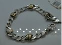 Picture of STERLING SILVER BRACELET 9 INCHES WITH 10KT GOLD ELEMENTS 33.5 GR 845565-2 