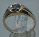 Picture of 10kt yellow gold ring 4.4 gram with blue oval stone size 10.5 pre-owned. very good condition.