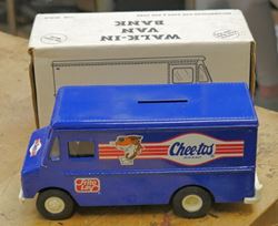 Picture of CHEETOS BRAND FRITO LAY TRACK 1/43 SCALE WITH COIN BANK W KEY NEW WITH BOX