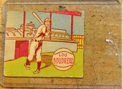 Picture of VINTAGE LOU BOUDREAU BASEBALL CARD COLLECTIBLE. VERY GOOD CONDITION. RARE. VERY GOOD CONDITION.