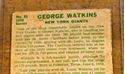 Picture of 1934 Series # 53 George Watkins Lou Gehrig Says baseball card vintage rare. good condition. 