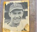 Picture of 1948 Bowman #7 Pete Reiser Brooklyn Dodgers vintage baseball card. good condition. 
