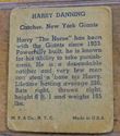 Picture of M.P. & Co. Harry Danning The Horse New York Giants Baseball Card Vintage. good condition. collectible.