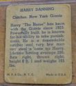 Picture of M.P. & Co. Harry Danning The Horse New York Giants Baseball Card Vintage. good condition. collectible.