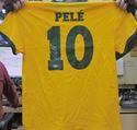 Picture of Brazil Pele Signed Soccer Jersey - Autographed Beckett G93640 COA.  VERY GOOD CONDITION. COLLECTIBLE. 