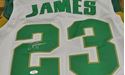 Picture of LEBRON JAMES SCHOOL JERSEY NUMBER 23 SIGNED WITH  (COA CL CHOICE APROVAL 01635) SIZE XL . 