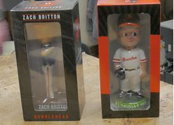 Picture of lot of 2 orioles booble head figurines Zach Britton; Vintage Girl #1 Orioles fan. very condition collectible. 