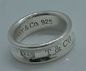 Picture of TIFFANY AND CO 1837 STERLING SILVER 925 RING SIZE 6.5 ; 1997 ; 7.1 GRAMS .  PRE OWNED. VERY GOOD CONDITION. 824024-1.