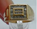 Picture of 14kt yellow gold men's ring size 13.75; 10.5 grams; 0.85 carats  round diamonds. pre-owned. very good condition. 826890-1.